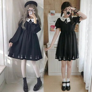 ワンピース コスプレ ロリータ ワンピース かわいい 悪魔 アニメ ゴシック ロリィタ 厚手 十字架 女装 服 cosplay lolita 大きいサイズ ロリータ ハロウィン コスプレ ドレス クリスマスプレゼン