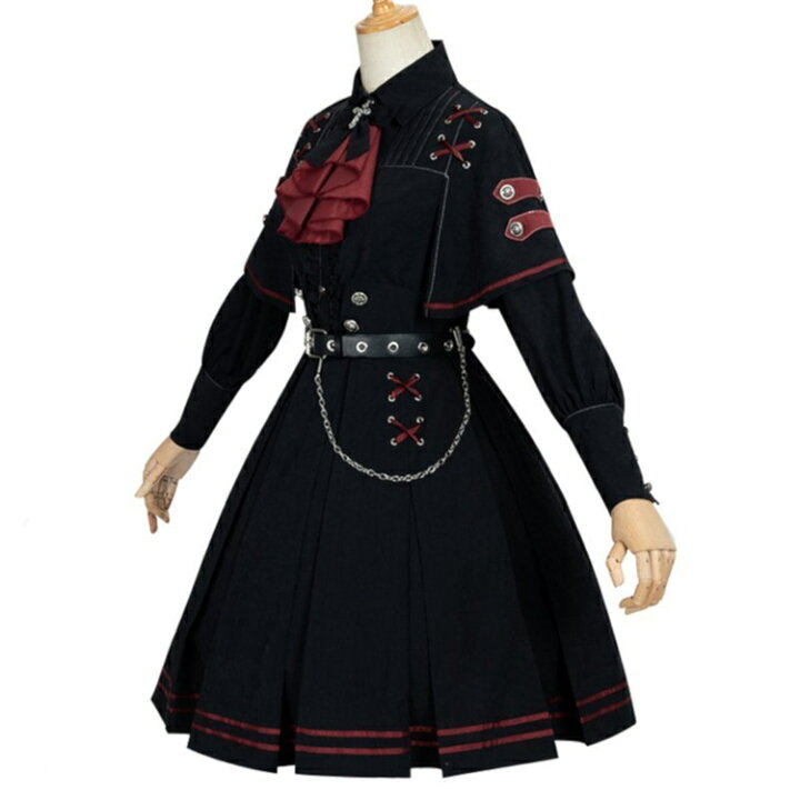 楽天市場】ロリータ 軍ロリ スカート セット 長袖 コスプレ 衣装 制服 