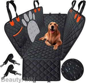 ペット用ドライブシート 車用ペットシート カバー 後部座席 可視メッシュ窓 車シート カーシートカバー長さ調節可能 滑り止め 防水防汚 折り畳み式 洗濯可能 犬 猫用 旅行 お出かけ 全種犬