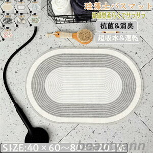 珪藻土バスマット 柔らか 40x60cm~ 80*120cm 大判 サイズ 珪藻土マット 風呂 バスマット 足ふきマット 速乾 珪藻土 キッチンマット 滑り止め 浴室 洗面所 吸水 速乾 抗菌 滑り止め 北欧 脱衣所 吸