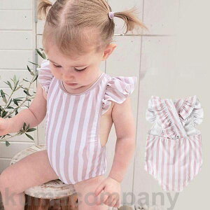 おすすめ身長75・85cm 水着 女の子 赤ちゃん ストライプ キャップ付き 2点セット ベビー 女児 ワンピース 子供用 こども c-yongyi-12560-gg