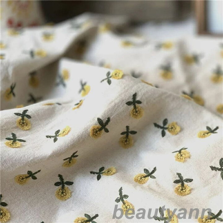 楽天市場】新生活 生地 手芸 布 綿 手作り 刺繍生地 小花柄 3D立体 