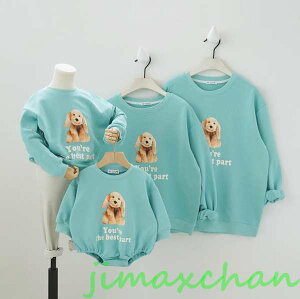 新生活 サマー 秋冬/裏起毛/親子お揃い パーカー カップル ユニセックス 家族 お揃い ルーム ウェア おそろい親子服 プレゼント