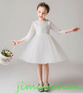 新生活 サマー 2color 110-150cm 子供服 女の子ワンピース ドレス カラードレス フラワーガール 丸首 花編 演出 お嫁さん/ピアノ 発表会?結婚式?七五三 ピアノ