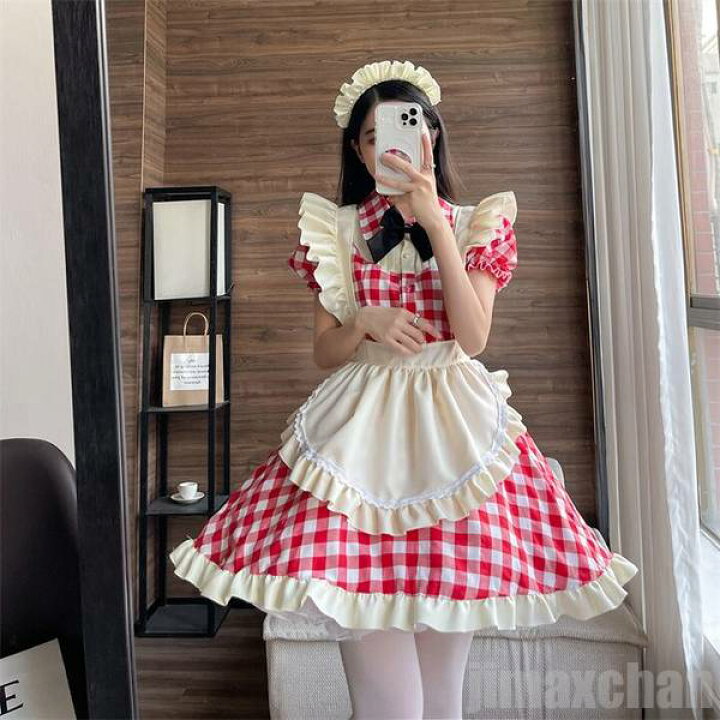 楽天市場】新生活 メイド服 lolita ロリータ ワンピース コスチューム 