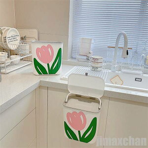 新生活 ゴミ箱 花柄 チューリップ 壁掛け フラワー キッチン ごみ入れ プラスチック くずかご 屑籠 屑篭 ごみ箱こ 隠せる 見えない キッチン クラシック 雑貨 おしゃれ インテリア