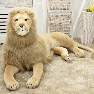 新生活 気楽 ぬいぐるみ ライオン クッション 特大 1.1m LION 百獣の王 抱き枕 動物 アニマル かわいい チャーミング おもちゃ 誕生日 クリスマス ギフト サプライズ 友人