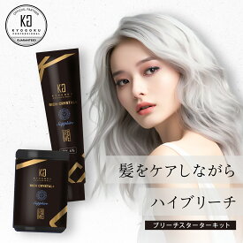 KYOGOKU リッチクリスタル＋ スターターキット | ホワイトブリーチ ブリーチ カラーリング 小分け セット ダメージケア ブリーチ剤 オキシ 脱色 白 ハイブリーチ スタートセット サファイアブリーチ ケアブリーチ 美容室専売 日本製 KG 京極 正規品