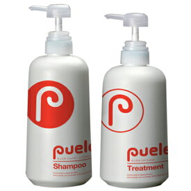 【あす楽☆即納】【セット】(Puele-set)　ピュエルシャンプー 800ml（ノンシリコン）& ピュエルトリートメント 700g　シルク髪 縮毛矯正 くせ毛 傷んだ髪に 　※沖縄・離島は発送不可となります。