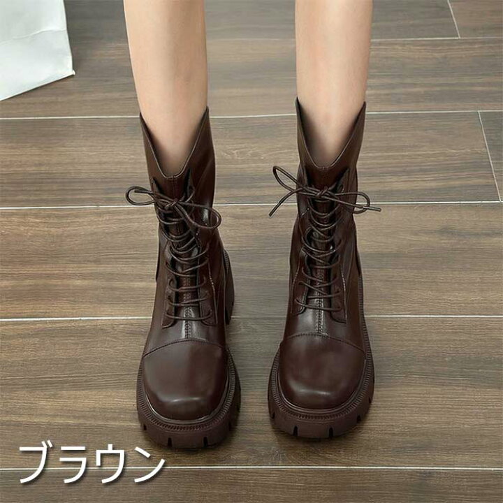 楽天市場】ブーツ レディース ショート マーチンブーツ 厚底 女性用 