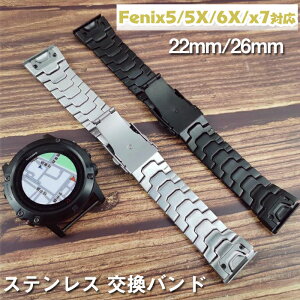 Garmin Fenix5/5X/6X/X7 Ή oh oh  xg XeXoh XeX ߉\ rWlX 22MM 26MM X}[gEHb` xg ʋCf ߉\ jʗp