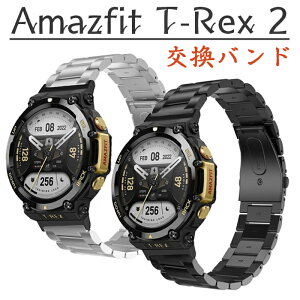 Amazfit T-Rex 2 �Ή� �����o���h �X�e�����X�� �T�C�Y���߉\ �����H��t�� �X�g���b�v �r�W�l�X�� ���ɂ₳���� �����Y�����f�B�[�X�p �����x���g �ւ��x���g �R���p�`�u�� Amazfit T-Rex 2 �p