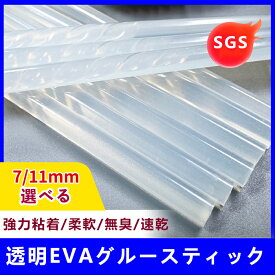 グルースティック 替え グルーガンスティック 透明 直径7mm 直径11mm 強力粘着 グルーガン 用 速乾 無臭 ちょうどのロングサイズ ホットボンドガン 接着 DIY趣味 ハンドメイド 材料 素材 ホットボンド 替え芯 スティック 手芸 クラフト 和洋裁材料
