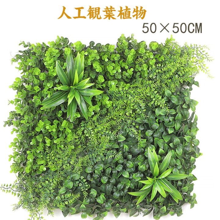 楽天市場】フェイクグリーン 壁掛け 観葉植物50x50CM 造花 グリーン 