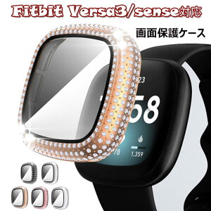 Fitbit �Ή� �J�o�[ �ی�P�[�X ��ʕی� Fitbit Versa3 / Fitbit sense �ی�P�[�X �N���X�^���_ �C���t�� �S�ʕی� �����h�~ �L�Y�h�~ �ی�J�o�[ �����ߗ� �h���� PC�f�� ������p �ϏՌ��� ���y�� ��