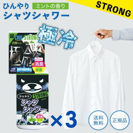 ＼ クーポンで400円OFF ／ひんやりシャツシャワー ストロング ミントの香り 本体 500ml 3本 冷感 スプレー クール ボトル 暑さ対策 消臭 ひんやり涼感 夏用 熱中症対策 消臭 衣類 スプレー 詰替 洋服 ときわ商会 消臭スプレー デオドラント詰め替え 汗臭 体臭 加齢臭