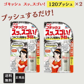 アース製薬 ゴキッシュ スッ、スゴい! 120プッシュ スプレータイプ2個 殺虫剤 防虫剤 掃除 洗剤 清掃 ゴキブリ退治 ゴキブリがいなくなるスプレー ゴキブリ駆除剤 ごきぶり アース ごキッシュ