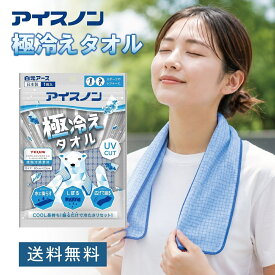 アイスノン 極冷えタオル ブルー 1枚入 冷感タオル 接触冷感 汗 冷却 グッズ ひんやりタオル キャンプ 熱中症対策グッズ 工事現場 農作業 ひんやり フェス UVカット テイジン TEIJIN 首 日焼け防止 スポーツタオル