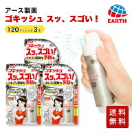 アース製薬 ゴキッシュ スッ、スゴい! 120プッシュ スプレータイプ3個 殺虫剤 防虫剤 掃除 洗剤 清掃 ゴ…