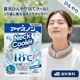 アイスノン ネッククーラー アイスグレー Lサイズ 18℃凍結 首もとひんやり 首 暑さ 対策 男性 首を冷やす 工場 キャンプ ゴルフ 暑さ対策 グッズ 屋外 子供 ひんやり 自転車 通勤 フェス 熱中症対策 工事現場 農作業 保冷