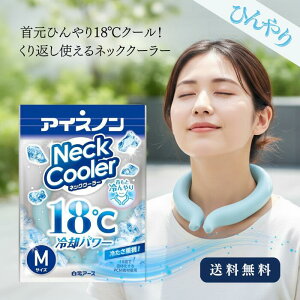 アイスノン ネッククーラー Mサイズ 18℃凍結 首もとひんやり 首 暑さ 対策 男性 首を冷やす 工場 キャンプ ゴルフ 暑さ対策 グッズ 屋外 子供 ひんやり 自転車 通勤 フェス 熱中症対策 工事現