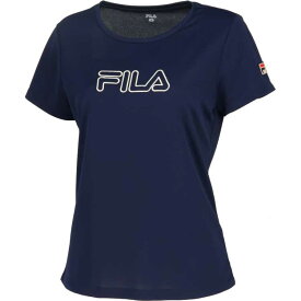 FILA アップリケTシャツ（レディース) [サイズ：M] [カラー：フィラネイビー] #VL2819-20 2024SS【送料無料】【スポーツ・アウトドア テニス レディースウェア】