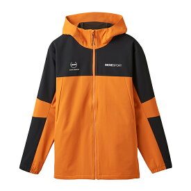 デサント DESCENTE ムーブスポーツ HEATNAVI ソフトシェル バックロゴ フルジップフーディー (メンズ) [カラー：オレンジ×ブラック] [サイズ：M] #DMMWJF13-ORBK 2023FW【送料無料】【スポーツ・アウトドア スポーツウェア・アクセサリー ジャージ】