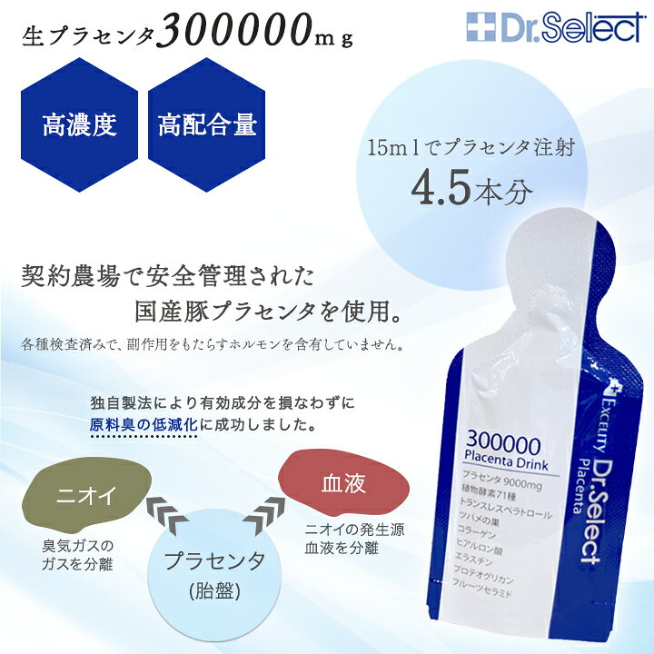 ドクターセレクト 300000 プラセンタ ドリンクスマートパック 15ml 30 