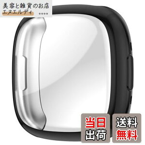 Miimall ΉFitbit Versa 4/Sense 2P[X tBbgrbg Versa4 ySʕیJo[ z C菝h~ _炩TPUf tBbgrbg Versa 4 op[ yʔ^ ϏՌ bLH Fitbit Versa4 یJo[i