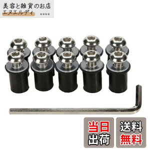 LOYELEY �X�N���[���{���g 10�Z�b�g M5 5mm �{���g �E�F���i�b�g ���h�l�W �E�C���h�X�N���[�� �J�E����X�N���[���̌Œ� ���b�V���[�E�Z�p�����`�t�� �J���b�N �I�[�g�o�C �o�C�N�p (�V���o