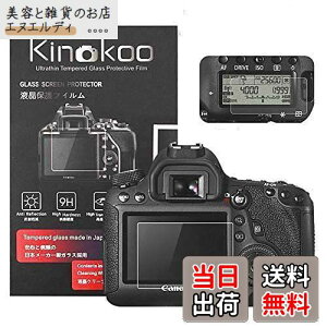 kinokoo �f�W�^���J�����t���ی�t�B���� �t���v���e�N�^�[ Canon EOS 6D��p �t�����j�^�[�p�K���X�v���e�N�^�[0.25mm�ƕ\���o�l���p�����\�ی�t�C�����Z�b�g 2�Z�b�g(6D)