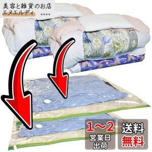 布団圧縮袋 特大 2枚組 布団一式用 布団セットが入るビッグサイズ 特許 空気が逆戻りしない スピードバルブ付きで かさばる布団をカンタン圧縮 二重ファスナー付で更に安心