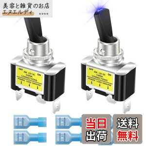 Kiligen bJ[CgtgOXCb` 2 12V 30A ϋv [VOJ[   SPST I/It gOXCb` LED C~l[V 12mm TCY (u[)