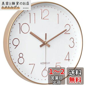 HZDHCLH 掛け時計 電波時計 おしゃれ 壁掛け 時計 北欧 連続秒針 静音 壁掛け時計見やすい 30cm アナログ 夜間秒針停止 (電波・白)