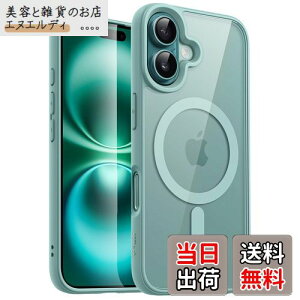 JETech iPhone 16 Plus 6.7C`p }Olbg P[X MagSafeɑΉ Ռz op[Jo[ \bhJ[}bgTPUt[ h~ NAobN (eB[u[)