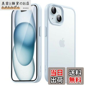 JETech }bgP[X iPhone 15 6.1C`p ϏՌ~^[O[h̗h~ ̔̔wʓdbJo[ wh~ (u[)