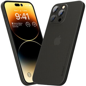 u0.3mmɔviPhone 14 ProΉP[X memumi}bg IWi݌v wh~ th~ 6.1C` lCP[X?Jo[(Trans-Black)