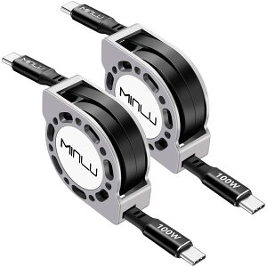 MINLU PD100W LkUSB-CUSB-C[dP[u usb-cP[u 莮[2pbN/1.2 M]iPhone 16/15 Pro MaxAiPad 10ATXGalaxy UItra/S23/S22ATX S24/S24 Ultra/S24+AV[vȂǂɑΉ
