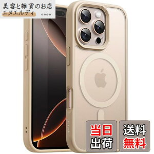 �y���������zJETech iPhone 16 Pro 6.3�C���`�p �}�O�l�b�g �P�[�X MagSafe�ɑΉ� �������̃}�b�g�w�� ���^ �ϏՌ� �J�o�[ (�f�U�[�g�`�^�j�E��)
