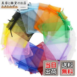 Fushing 100枚 オーガンジー巾着袋、ギフト、小物入れラッピング 10*12cm(10色)