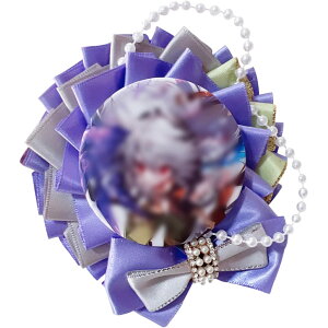 YUYAKESHI 缶バッジ用ロゼット バッジ用 痛バッグ 飾り 手作りロゼット リボン 痛バッグ装飾 缶バッジ 痛バ ロゼット グッズ レトロ 磁石付(スミレ)