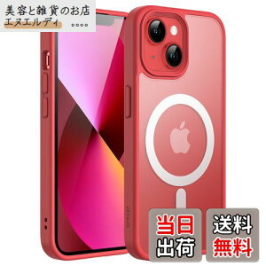 JETech iPhone 13 6.1C`p }Olbg P[X MagSafeɑΉ ̃}bgw ^ ϏՌ Jo[ (bh)