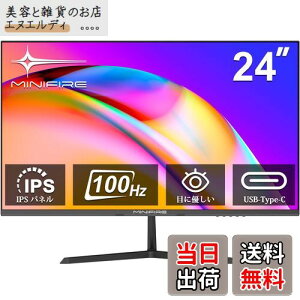 Minifire 24C` j^[ IPS fBXvC 100Hz tHD HDR10 u[Cgy tbJ[t[ VESAΉ t[X HDMI USB Type-C Xs[J[t (MF24X3Aj