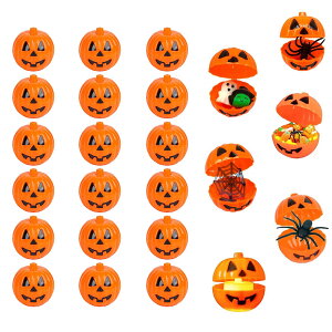 CHENLONB ハロウィン カボチャバケ 24個セット ミニかぼちゃ キャンディボックス 置物 おしゃれ かぼちゃ 小物入れ ハロウィン 季節飾り