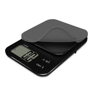ドリテック(dretec) 洗えるシリコンカバー付きデジタルスケール 日本メーカー 3kg/0.1g単位 カバーを裏返すとパスタや乾?などをくぼみに乗せてはかれる 風袋引き 大画面 キッチンスケール 計り