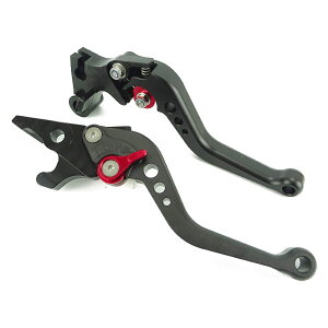 Y11m1黒(赤) マット ヤマハ ブレーキ クラッチレバー 6段階調整 ショート YZF-R25 YZF-R3 MT-25 MT-03 等に適合