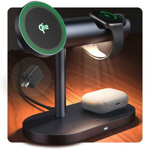 yziVANKY Qi2F 4in1 [d CX[dXe[V MagSafe }Olbg Wireless Charging Station piCgvt |[^u gxX^h }OZ[t 3in1 }[d iPhone 16/15/