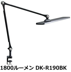 �y���������zGENTOS(�W�F���g�X) �W�F���g�X LED�f�X�N���C�g ���~�T�X R190 �y���邳 1800���[�����z �u���b�N DK-R190BK