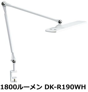 �y���������zGENTOS(�W�F���g�X) �W�F���g�X LED�f�X�N���C�g ���~�T�X R190 �y���邳 1800���[�����z �u���b�N DK-R190BK