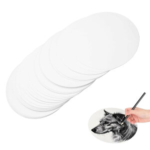 【送料無料】TVETE 丸い画用紙 DIYペーパーカード 段ボールサークル 【20枚入り】約25cm 白紙 丸い落書き段ボール 色付きカードストック 丸紙 厚紙 マーカー画用紙 丸いスケッチパッド 描画ア